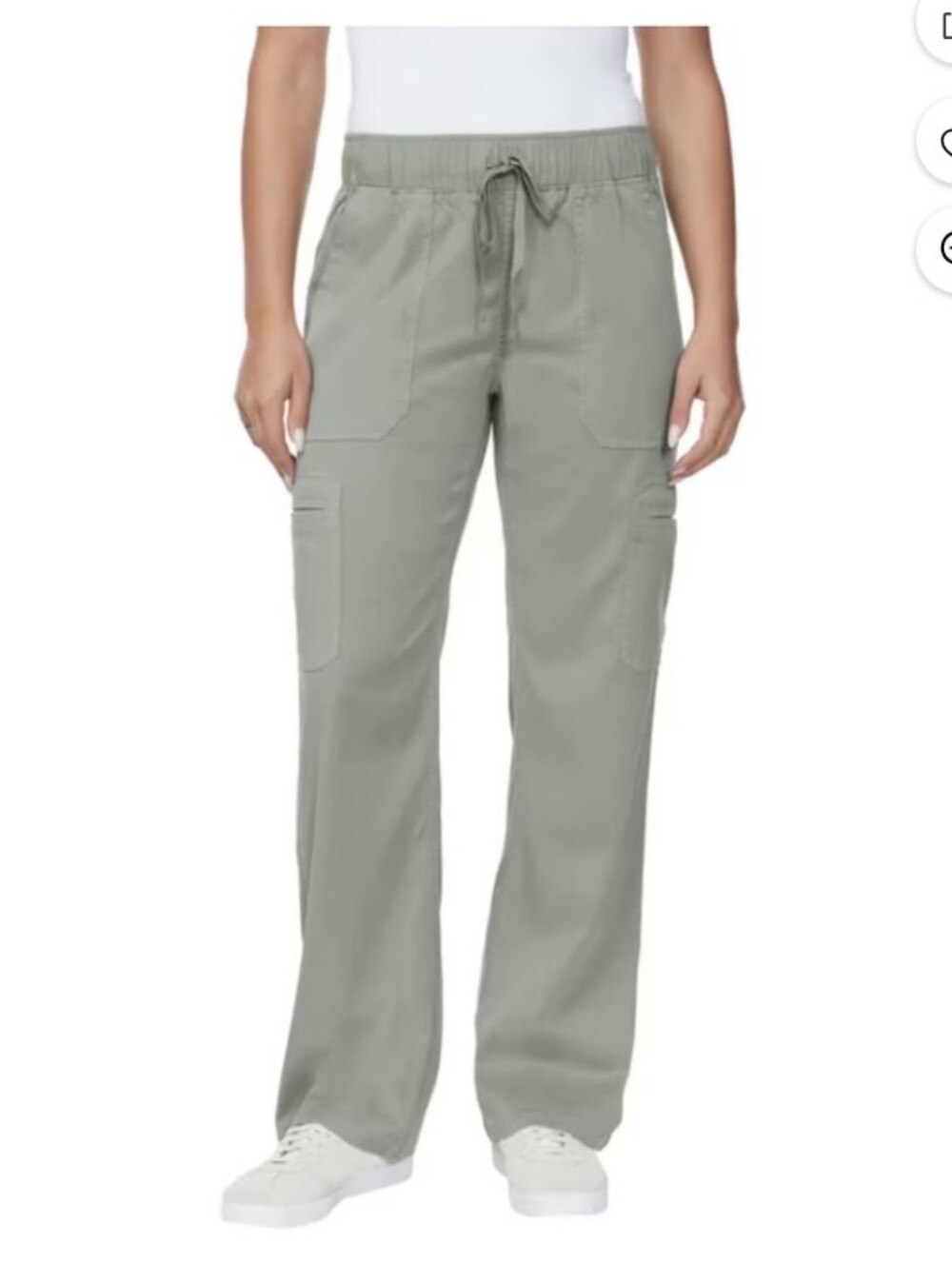 Buffalo Women's Tencel Pull on Drawstring Cargo Pants